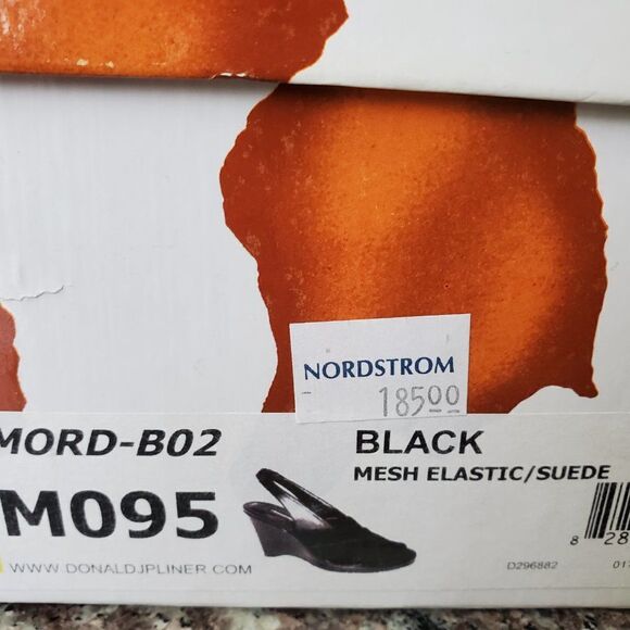 Donald Pliner Black Microfiber/Suede Wedges-9.5M - Picture 6 of 6